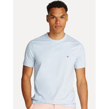 Imagem de Camiseta Tommy Hilfiger Masculina Slim Fit Essential Stretch Azul Claro-Masculino