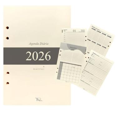 Imagem de Miolo Refil Agenda Tipo Fichário Diária 400 Páginas - Raffai