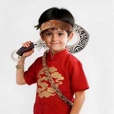 Imagem de Adereços de anzol Samll inspirado em um semideus polinésio inspirado em Maui, design tribal do Havaí gravado (branco marfim)