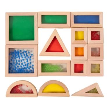 Imagem de Blocos Infantis, Brinquedos Educativos De Classificação Com 15 Peças, Brinquedos de Construção Infantil Blocos de Empilhar, Presente para Natal Aniversário Casa Jardim de Infância Viagem Brincar