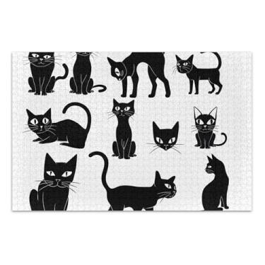 Imagem de 500 peças de quebra-cabeças para adultos, presentes para jogo de elefante branco, gatos pretos, presentes masculinos, pintura de animal exclusiva, 51 x 35 cm