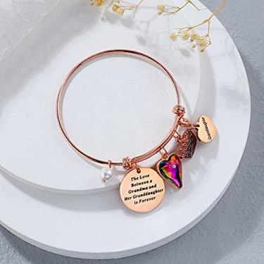 Imagem de Presentes de Natal para filha, mãe, avó, professora, prima, tia, pulseiras femininas, joias de ouro rosa, coroa de coração, pingente de pérola, pulseira, presente de aniversário de agradecimento