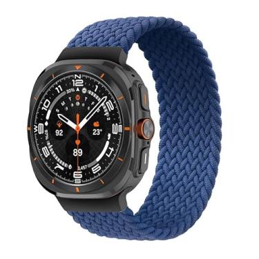 Imagem de ZEDEVB Pulseira esportiva para Samsung Galaxy Watch Ultra, 47 mm, acessórios esportivos de nylon trançado, pulseira para Galaxy Watch 7 Ultra, S, Ágata