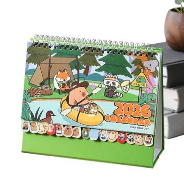 Imagem de Calendário de mesa | Agenda 2026, calendário de mesa de 12 meses, para casa, amigos, família, sala de aula, local de trabalho, cozinha, estúdio de arte