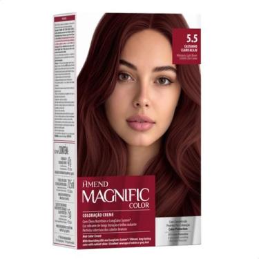 Imagem de Tinta de Cabelo Amend Magnific 5.5 Castanho Claro Acaju
