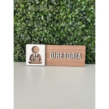 Imagem de Placa de sinalização Diretoria Masculino mdf - Realaser Store