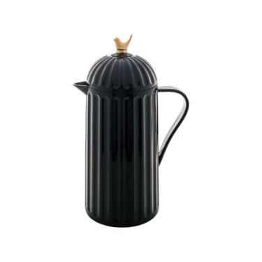 Imagem de Garrafa Térmica Bird Café Chá Retro Luxo Vintage Preto 1L - Wolff, 1L,