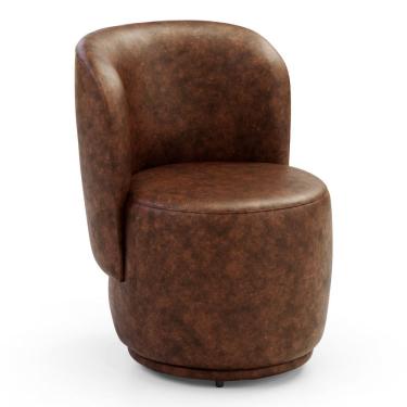 Imagem de Poltrona Orgânica Decorativa Living Molly Couríssimo Whisky - Abmaza