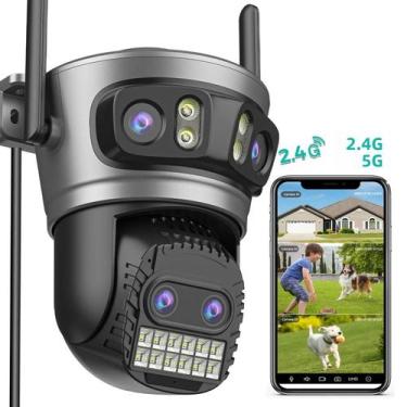 Imagem de Câmera WiFi 8K HD 20MP Com Zoom 10X, 4 Lentes, 3 Telas, Rastreamento A