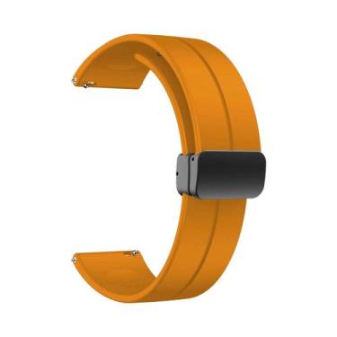 Imagem de Faixa de relógio de silicone com fecho tipo D magnético de 20 mm 22 mm