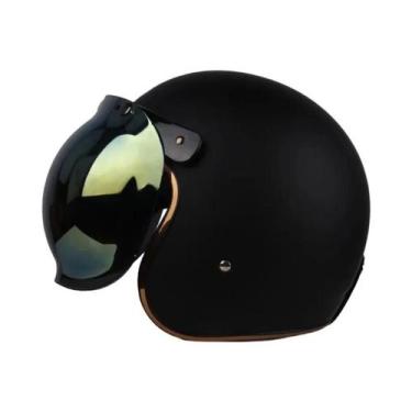 Imagem de Capacete De Motocicleta Vintage 3/4 Aberto Para Homens E Mulheres, Clá