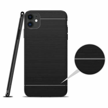 Imagem de Capinha Iphone 11 - Capa Compatível Iphone 11 TPU Preto Escovado - Hre
