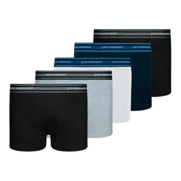 Imagem de Kit 5 Cueca Boxer Box Lupo Infantil Kids Algodão Original, Sortida, P