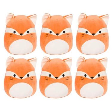 Imagem de Kit 6x Brinquedos Pelúcia Raposa Laranja - Ty Rara