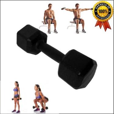 Imagem de Halter Sextavado Pintado 1 ao 5 Kg "Unidade" - Treino em Casa Musculaç