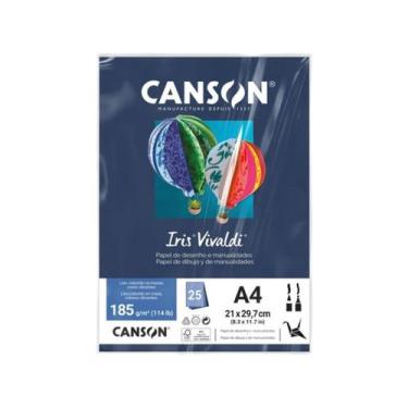 Imagem de Papel Canson Iris Vivaldi 185 g/m² A4 25 Fls Azul Marinho