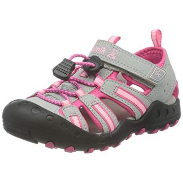 Imagem de Kamik Sandália esportiva unissex infantil de caranguejo, Cinza/rosa, 22