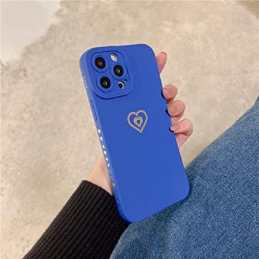 Imagem de Capa de telefone com moldura de coração macio doce cor amor para iphone 11 12 13 pro max x xr xs max 7 8 plus capa à prova de choque de proteção de lente, iu6873be, para iphone 11