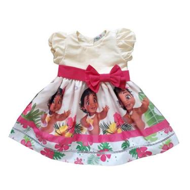 Vestido Moana Baby Infantil Luxo Festa Aniversário