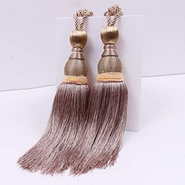 Imagem de 1 par grande cortina de luxo borlas borlas decorativas para casa borlas de seda ouro seda borla de tênis pendurada cortina de orelha acessórios de cortina decoração de quarto, 01,1 par