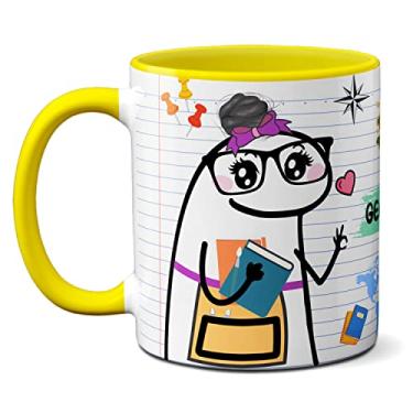 Imagem de Caneca Professora De Geografia Prova Fácil Pra Quem Estudou (Amarela)