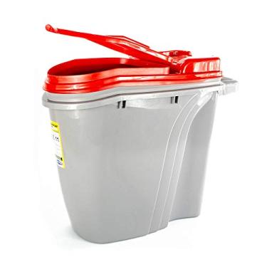 Imagem de Porta Ração Dispenser Home Vermelho Plast Pet 25Lts Com Capacidade Para Até 11 kg de Ração