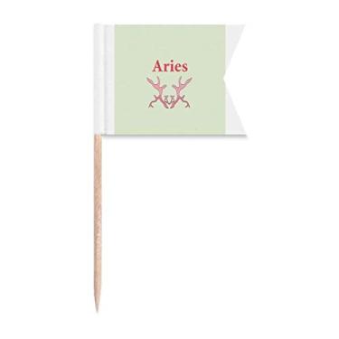 Imagem de Create Icon Áries Art Deco Presente Fashion Palito Bandeiras Marcação para Bolo Festa Prato de Queijo