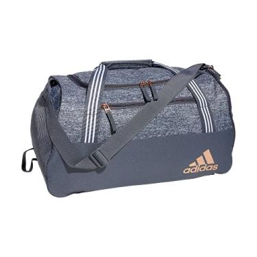 Imagem de adidas Bolsa esportiva feminina Squad 5, cinza Onix Jersey/cinza Onix/ouro rosa, tamanho único