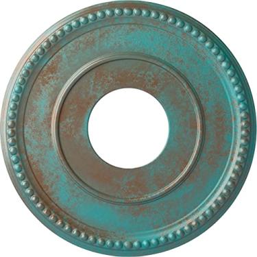 Imagem de Ekena Millwork Medalhão de teto Bradford, pátina verde cobre