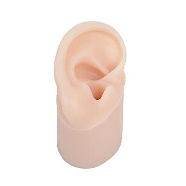 Imagem de Modelo de orelha de silicone realista, canal de orelha profunda de de orelha de tomada de impressão Adereços de exibição, deixou