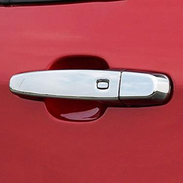 Imagem de JIERS Para Chevrolet Equinox 2017 2018, acabamento ABS cromado para maçaneta de porta interior de carro com acessórios de furo de chave inteligente