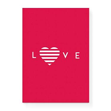 Imagem de Arte Maníacos Quadro Decorativo em Tela Canvas Love Flat Vermelho - 23x16,25cm
