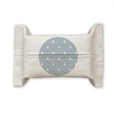 Imagem de Capa de papel para lenços faciais com estampa de nuvem e chuva, bolsa de linho de algodão