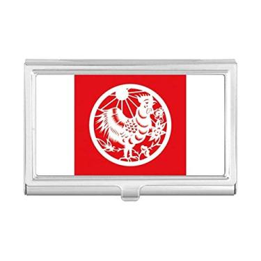 Imagem de Porta-cartões de visita com arte do zodíaco chinês, corte de papel, porta-cartões