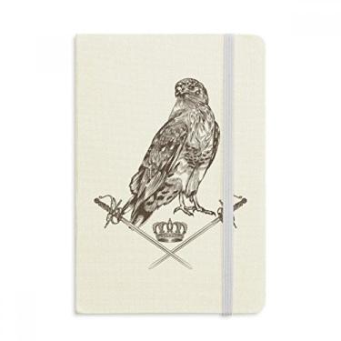 Imagem de Capa rígida de tecido com estampa de espada de águia, coroa de animais, estilo barroco, diário clássico A5