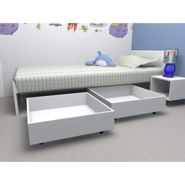 Imagem de Caixa Baú Gaveta Com Rodízios Para Brinquedos Para Cama