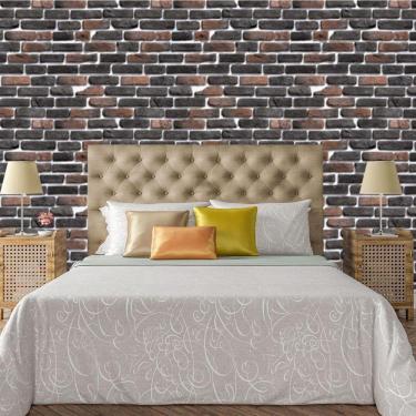 Imagem de Papel De Parede Adesivo Tijolo Lavável Sala Quarto Cozinha