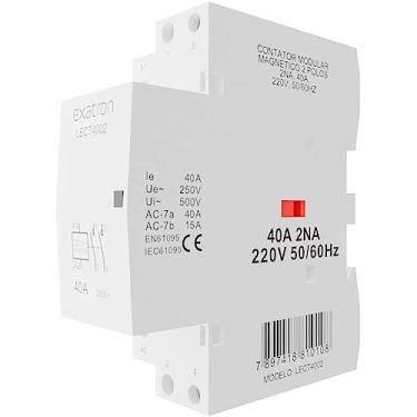 Imagem de Contador Circuito Comando Modular Bipolar 40A 2NA 2 Polos DIN 35mm Exatron - 220V