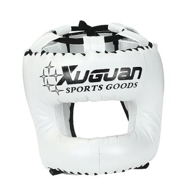 Imagem de Deevoka Capacete de, equipamento de cabeça esportivo para crianças adultas, capacete de kickboxing respirável, protetor facial de proteção de cabeça para, BRANCO, eu
