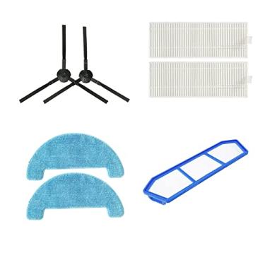 Imagem de HMHAMA Kit de acessórios de substituição compatível com aspirador robô 360 C50 G50 Smartai, pacote com 7 (2 escovas laterais, 2 filtros, 2 almofadas de esfregão, 1 pré-filtro)