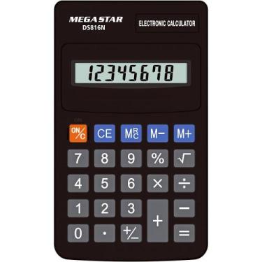 Imagem de Calculadora Mega Star Ds816 8 Digitos - Preto