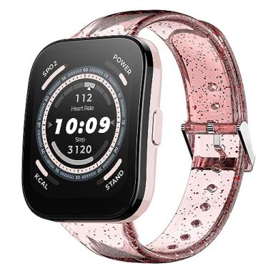 Imagem de Pulseira esportiva compatível com Amazfit Bip 5, Lamshaw de 22 mm, de silicone macio, brilhante, transparente, compatível com Amazfit Balance / Bip 5 / Cheetah Pro / Cheetah / GTR 47 mm / GTR 2 / GTR
