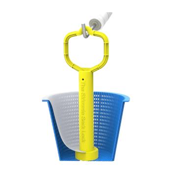 Imagem de Os Skimmie Sock Lock - Manivela removível projetado para trabalhar com Skimmer Socks - 1/4 de volta para bloquear e desbloquear o Handle / Skimmer Basket / Piscina filtro Savers / Em terra e piscinas acima do solo / pré-filtro Saver