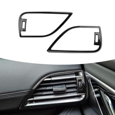 Imagem de INTGET 2 peças de tampas de ventilação lateral do painel para acessórios Subaru Outback 2020-2024 2025/Subaru Legacy Accessories Fibra de Carbono AC Ar Condicionado Acabamento de Ventilação para