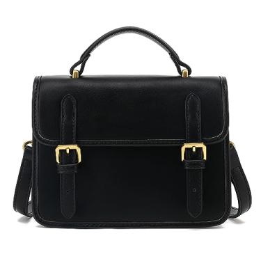 Imagem de Scarleton Bolsas para mulheres, bolsas transversais para mulheres, mini bolsas estruturadas, bolsa de ombro com alça superior, H2077, Preto, B, Small
