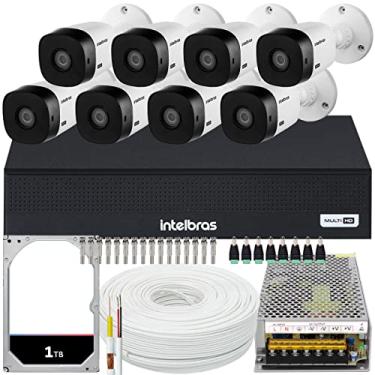 Imagem de Kit Cftv Monitoramento 8 Cameras Intelbras 1120 Dvr 1008 1TB