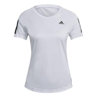 Imagem de Camiseta Adidas Own The Run Feminina - Branco E Preto