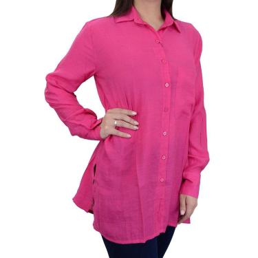Imagem de Camisa Feminina Milani ML Chemise Maya Rosa - 228-Feminino