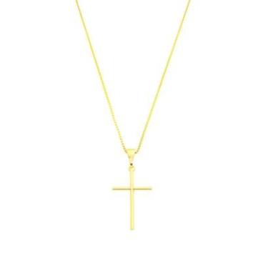 Imagem de Corrente Tijolinho + Pingente Placa Cristo - 70cm-Unissex