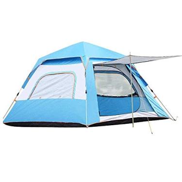 Imagem de Protetor solar impermeável de camada dupla ao ar livre três quartos 6-10 pessoas tenda túnel barraca familiar barraca de acampamento mochila barraca hopeful